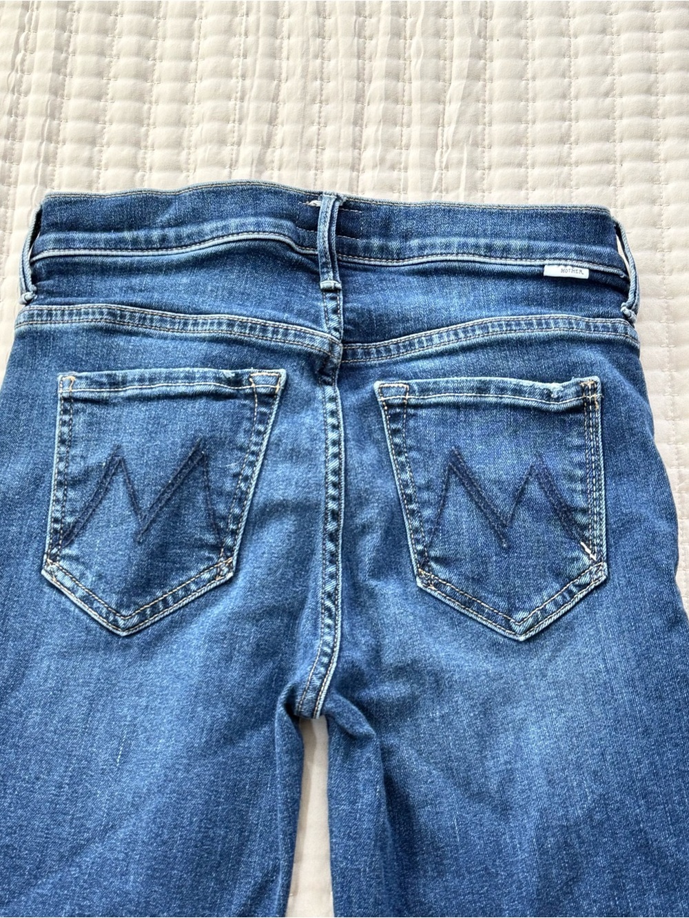 MOTHER The Stunner Ankle Fray Jeans 25 Button Fly Raw Hem - Picture 7 of 7